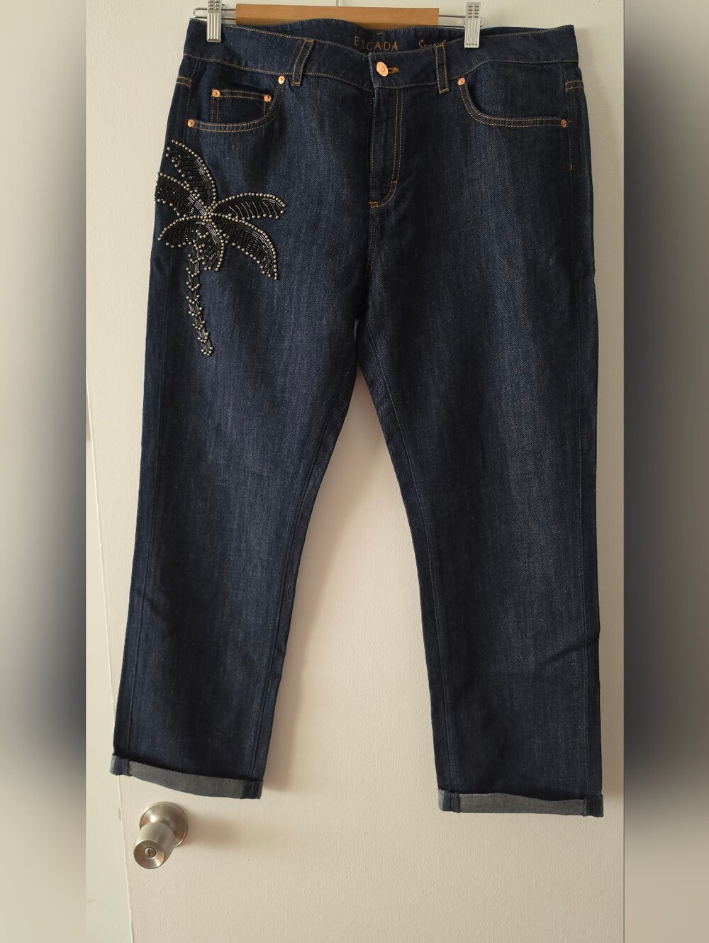 Escada Sport Size 42/12 Denim Midrise Cropped Jeans